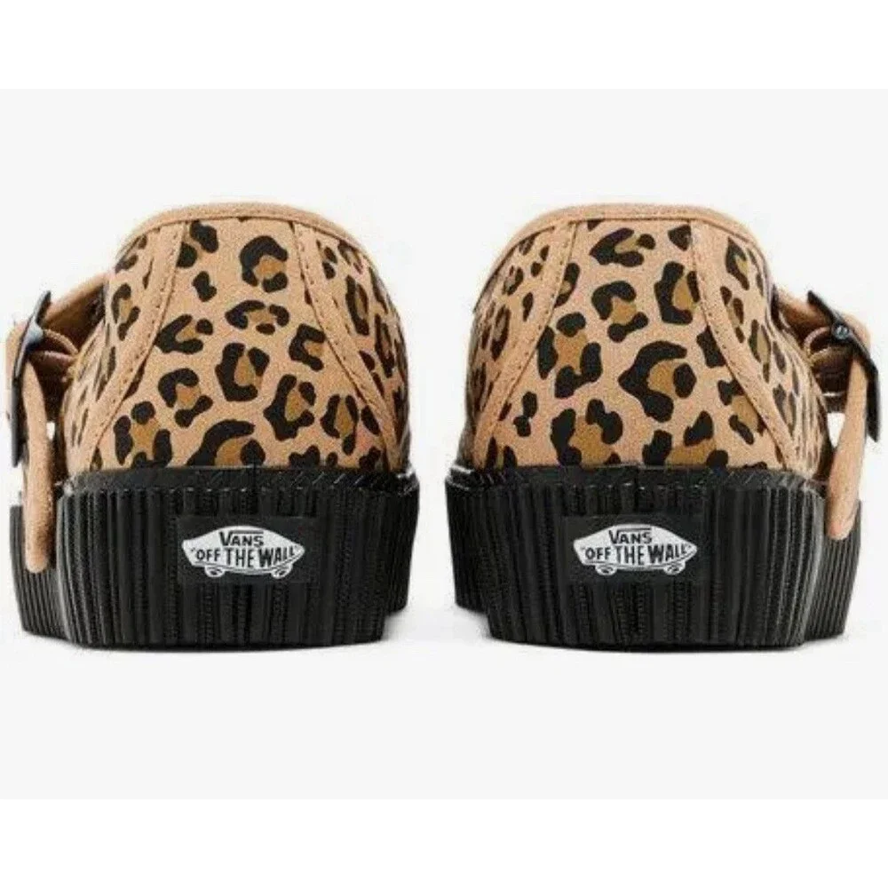 Vans Mary Jane Creeper Leopard Print Shoes Men/12 W/14 Grunge Core Punk Rare
